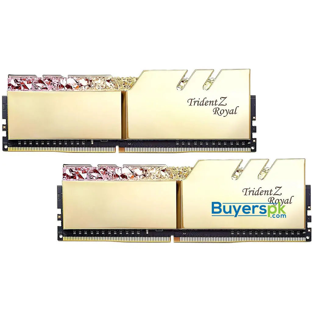 G.SKILL Trident Z Royal RGB 32GB (2x16GB) 288-Pin DDR4 3000 MHz - Gold F4-3000C16D-32GTRG - RAM G.SKILL Trident Z Royal RGB 32GB (2x16GB) 288-Pin DDR4 3000 MHz - Gold F4-3000C16D-32GTRG - RAM